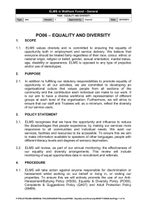 PO06 - Equality and Diversity