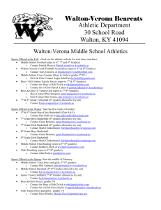 Middle School Sports Offered (for MS Open House) - Walton