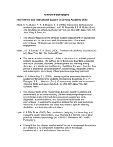Annotated Bibliography Interventions and Instructional Support to