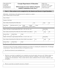2010 GHP Student Nomination Form