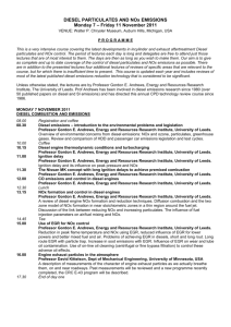 DIESEL PARTICULATES AND NOx EMISSIONS