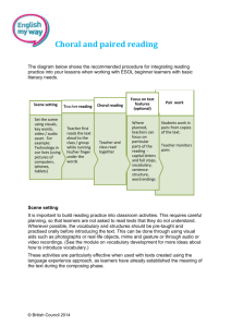 Choral and paired reading