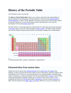 History of Periodic Table