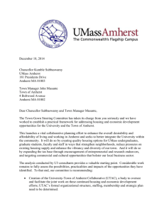 Conveyance letter to Chancellor and Amherst Town Manager