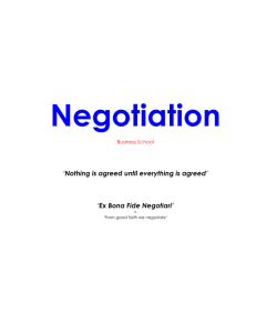 Module 1 What is Negotiation?