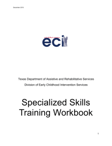 Specialized Skills Training (SST) Workbook