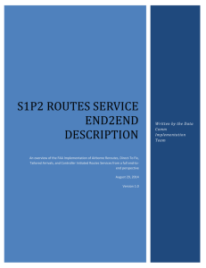 Routes End to End Service Description Document