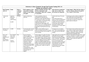 Pupil Premium Funding 2013 – 2014