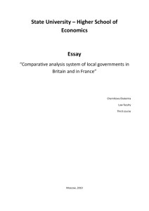 Comparative analysis system of local governments in Britain and in