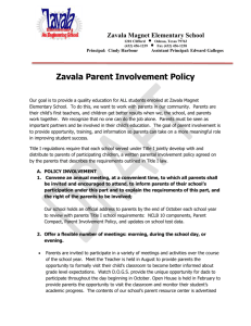 Zavala Parent Policy - Ector County Independent School District