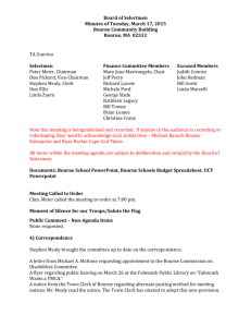 Board of Selectmen Minutes of Tuesday, March 17, 2015 Bourne
