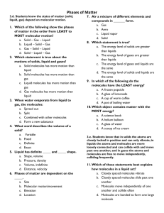 Phases of Matter
