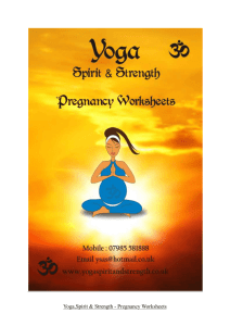 Pregnancy Yoga Work Sheets
