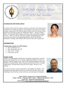 Fall 2011 UPE Newsletter