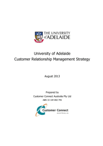 CRM Strategy Paper - University of Adelaide