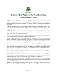 Executive Chef Position: Old Palm Golf Club - CMAA