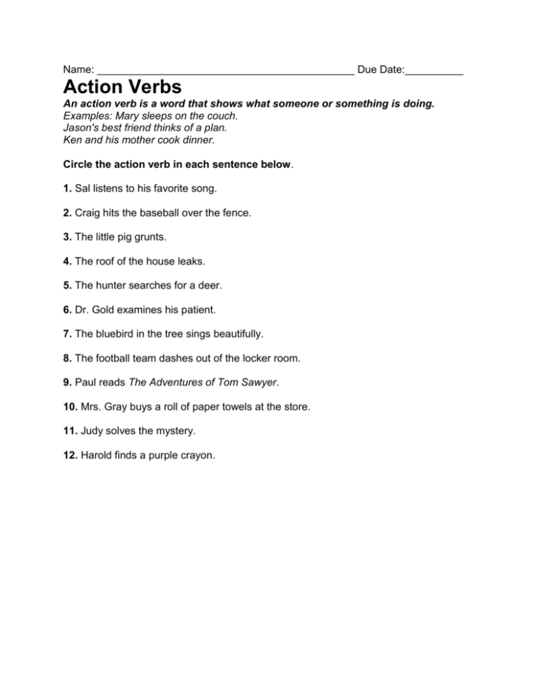 Is Set Up An Action Verb