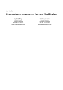 Concurrent access on query aware Encrypted Cloud Database