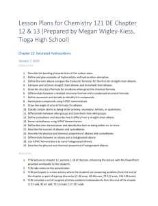 Lesson Plans for Chemistry 121 DE-CH-12