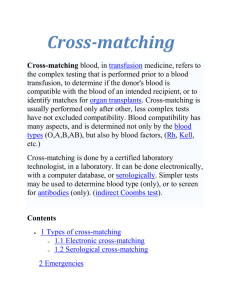 Serological cross-matching