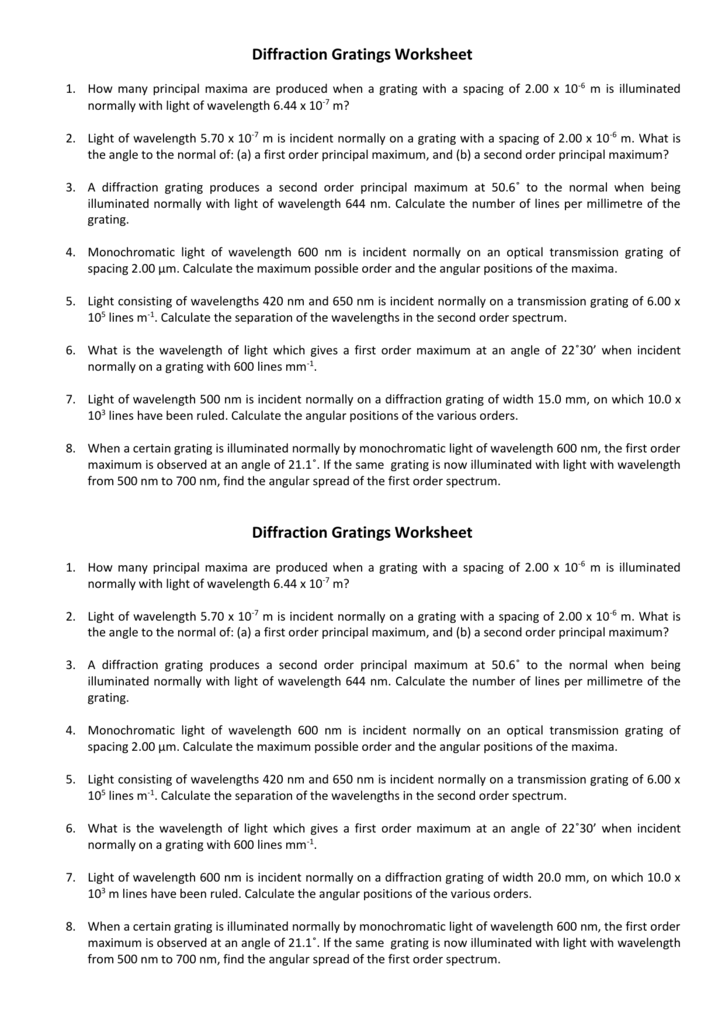 diffraction grating sheet