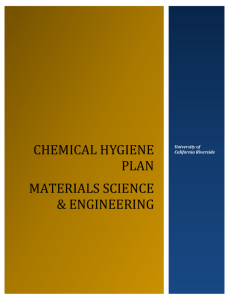 Chemical Hygiene Plan - Environmental Health & Safety