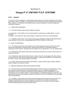 Omega II ® 4" UNITARY PEP SYSTEMS