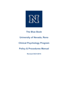 Blue Book - University of Nevada, Reno