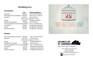 wedding brochure - Church of St. Andrew