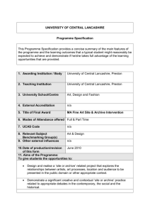 Programme Specification - University of Central Lancashire