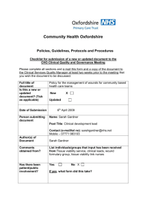Oxfordshire Wound Management policy 2009