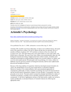 Aristotle Psychology