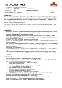job documentation - Senior Infrastructure Systems Administrator