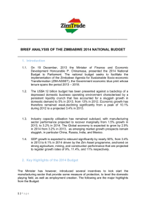 brief analysis of the zimbabwe 2014 national budget