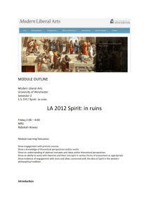 LA 2012 Spirit in ruins 2015-16 - Modern Liberal Arts