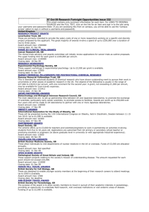 07 Oct 09 Research Fortnight Opportunities issue 332 This email