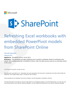 Refreshing Excel workbooks with embedded PowerPivot