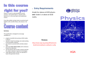 Unit 3 - PHA3T Investigative and practical skills in AS Physics