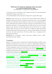WEPP and ANN models for simulating soil loss and runoff in a semi