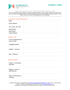 Membership application form