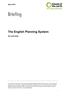english planning system