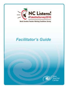 Facilitator`s Guide - North Carolina Teacher Working Conditions