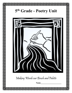 5th Grade - Poetry Unit