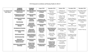 PCCD Integrated Accreditation and Planning Timeline for 2014
