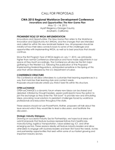 Call For Presentations - California Workforce Association