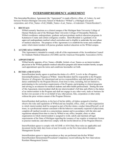 Sample Contract - Western Michigan University School of Medicine