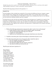 Check for Understanding – Point of View 1 Identify the point of view