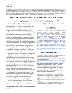 the use of landfill gas as an alternative energy source