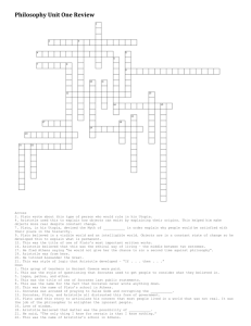 Unit One Crossword Puzzle Review