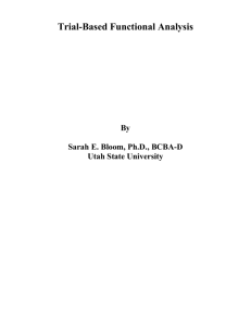 Trial-Based Functional Analysis - Big East Educational Cooperative